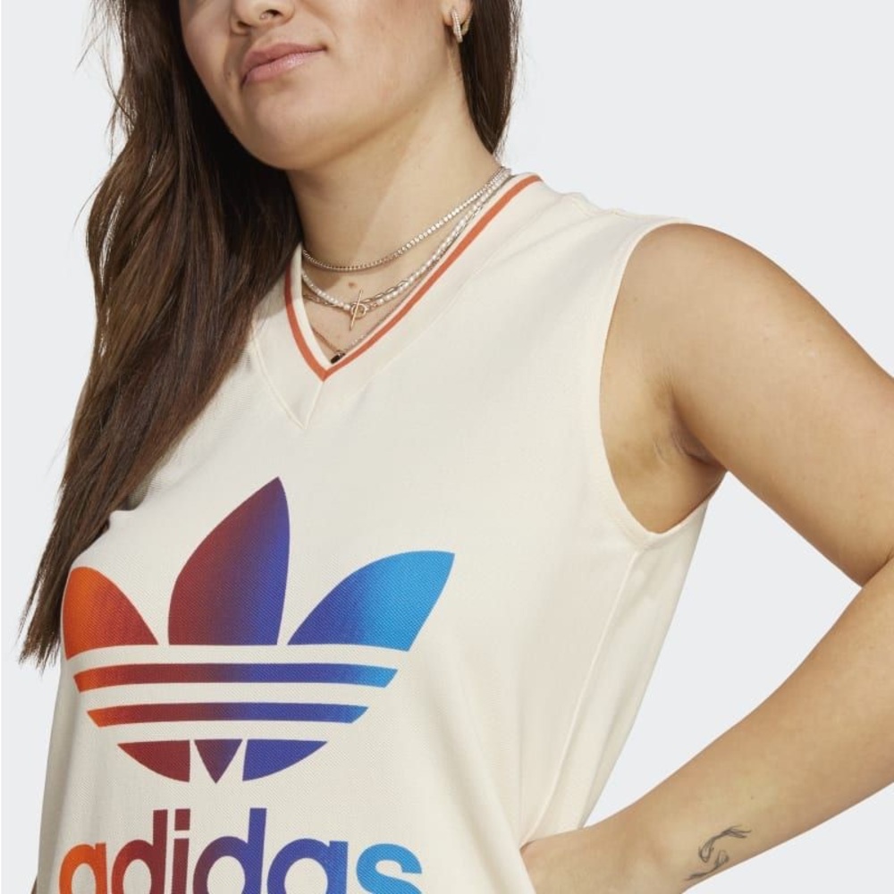Nwt; ADIDAS ADICOLOR 70S V-NECK DRESS 🔸 - Picture 3 of 14